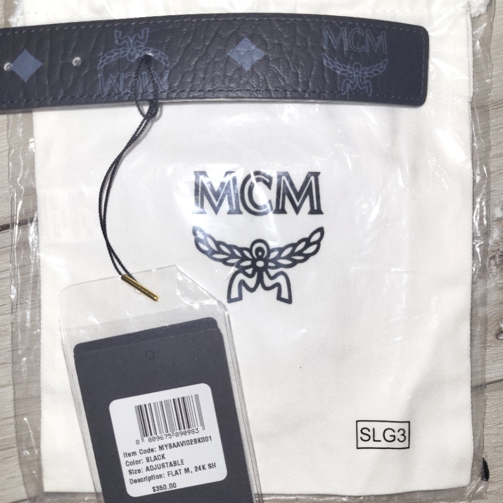 ✨️[NWT] lMCM Slides (9) & Claus M Reversible Belt Combo - Picture 6 of 16